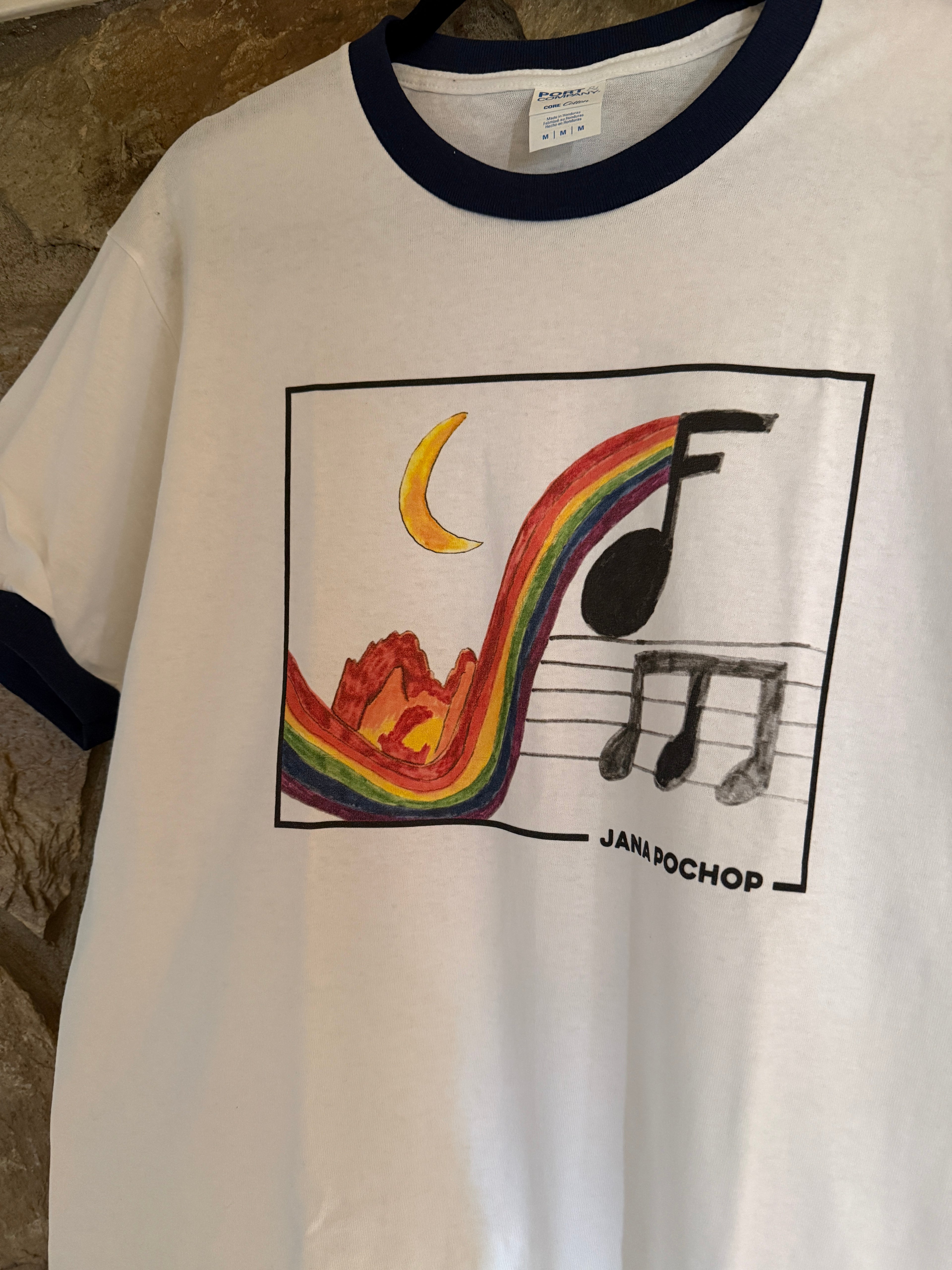 JPo Fire Music Rainbow Music Ringer Tee